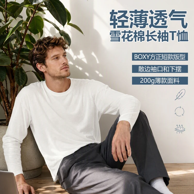 Herren Langarm Feinstrick-Pullover mit weiter Passform Nord Taschen