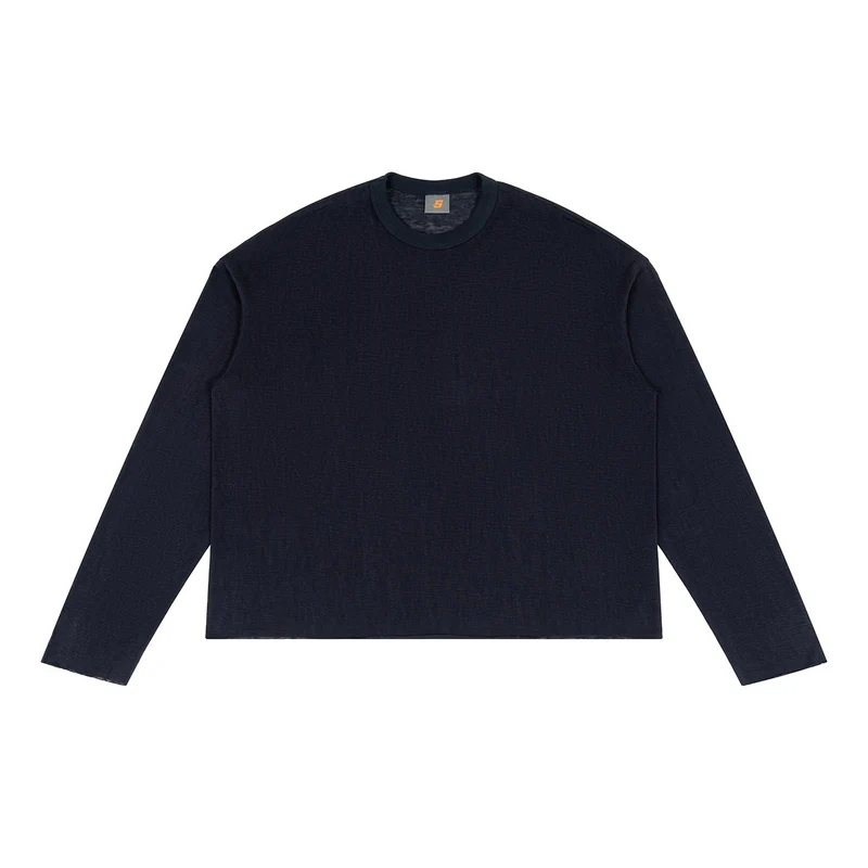 Herren Langarm Feinstrick-Pullover mit weiter Passform Nord Taschen
