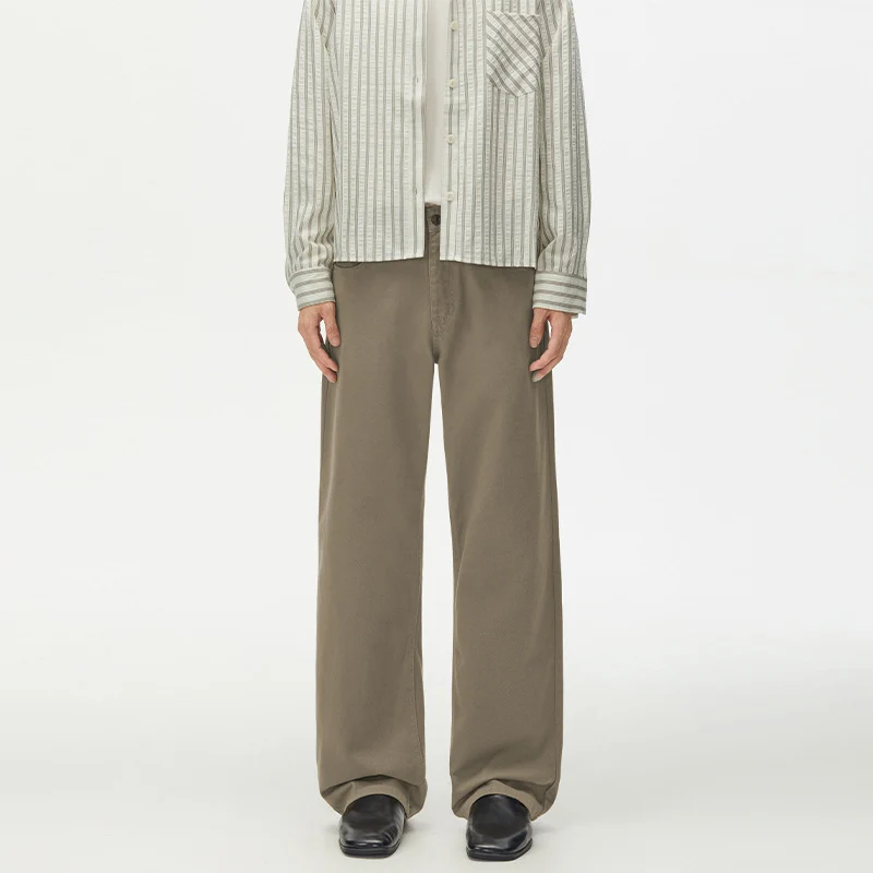Herren Weitgeschnittene Chinohose aus Baumwoll-Twill mit tiefem Schritt Nord Taschen
