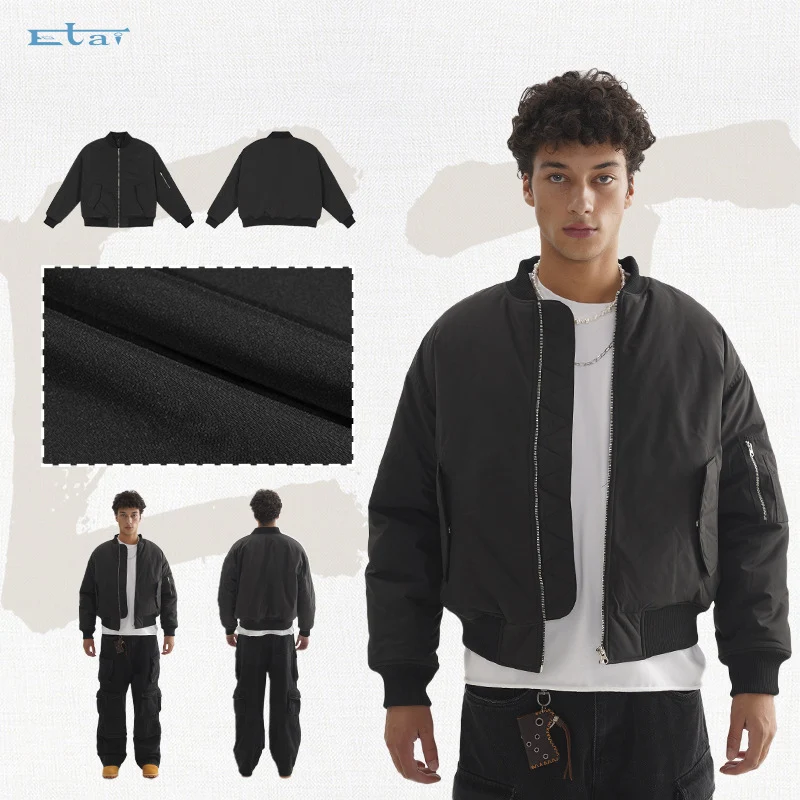 Herren Bomberjacke im Boxy‑Schnitt mit wattierter Thermofütterung, Rippbündchen und Ärmeltasche Nord Taschen