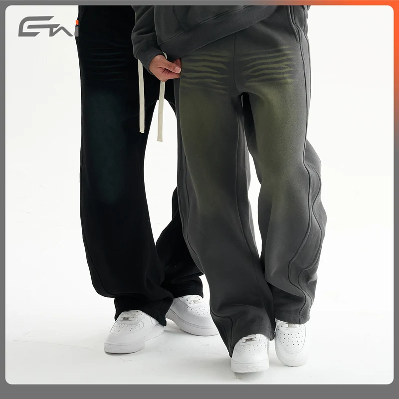 Herren Baggy-Sweathose mit tiefer Schrittpartie, kontrastierenden Ziernähten und extra langen Kordeln Nord Taschen