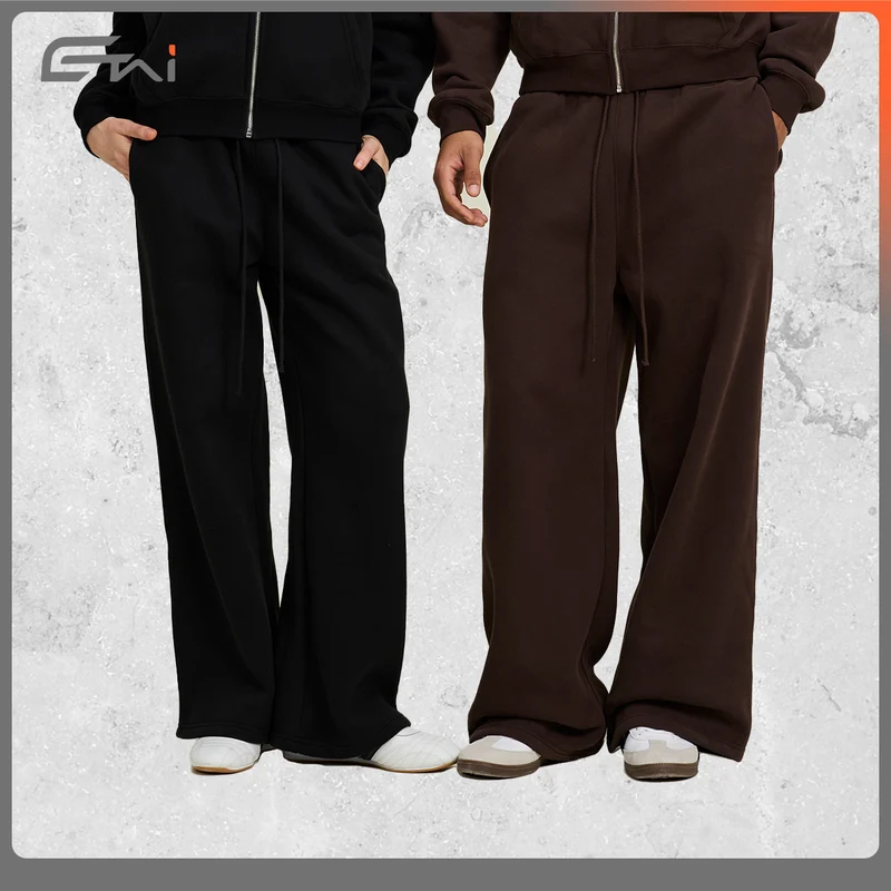 Damen weite hochtaillierte Sweathose mit Kordelzug und geradem Bein Nord Taschen