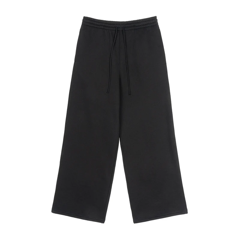 Damen weite hochtaillierte Sweathose mit Kordelzug und geradem Bein Nord Taschen