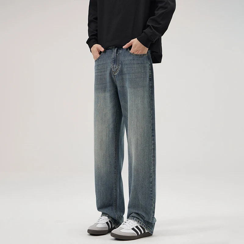 Herren Weite Vintage-inspirierte Komfort-Jeans mit geradem Bein Nord Taschen
