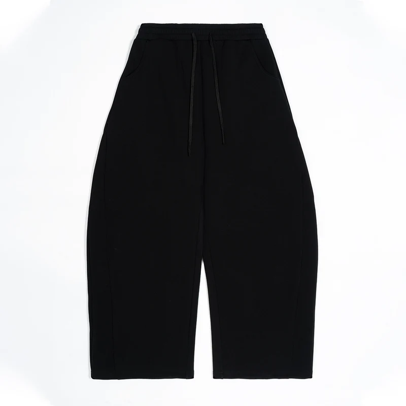 Damen weit geschnittene Jogginghose mit elastischem Bund, Kordelzug und Seitentaschen Nord Taschen