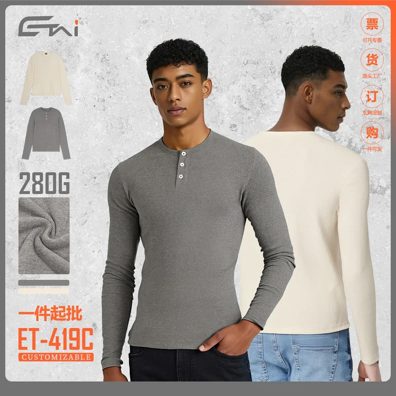 Damen Langärmliges Thermo-Henleyshirt Nord Taschen