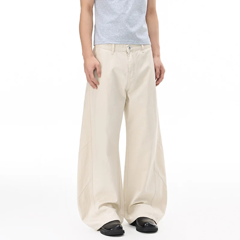 Herren Voluminöse Panel-Baggy-Hose aus Baumwoll-Twill mit ballonförmigem Saum Nord Taschen