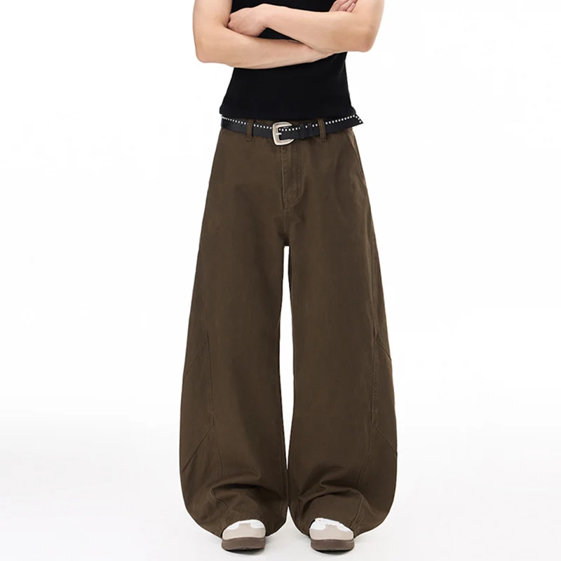 Herren Voluminöse Panel-Baggy-Hose aus Baumwoll-Twill mit ballonförmigem Saum Nord Taschen