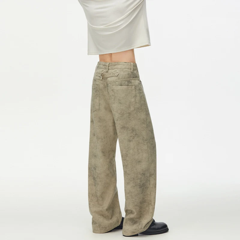 Herren Weite Velours-Optik Marlene‑Hose mit bodenlangem Saum und Relaxed‑Fit Nord Taschen