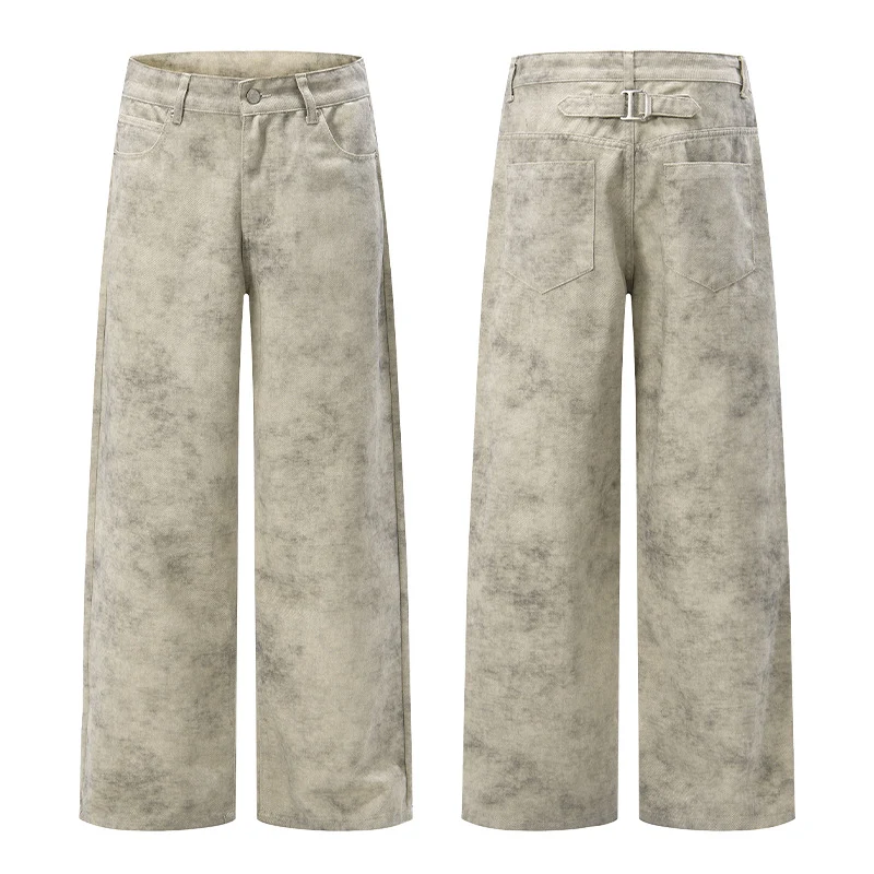 Herren Weite Velours-Optik Marlene‑Hose mit bodenlangem Saum und Relaxed‑Fit Nord Taschen