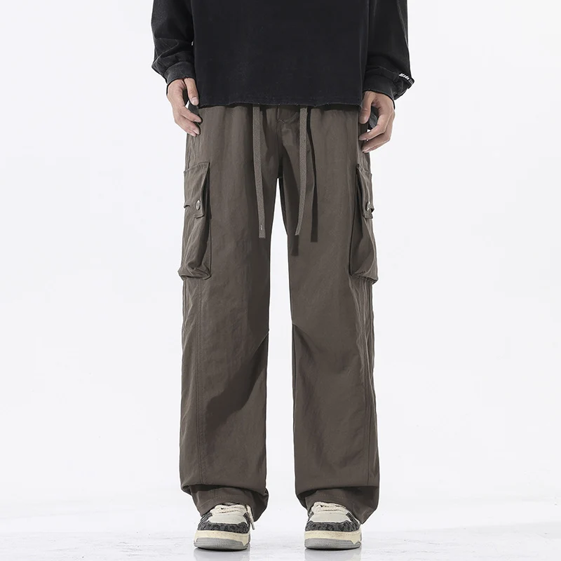 Herren Weite Twill-Cargohose mit Kordelbund und großen Patten-Taschen Nord Taschen