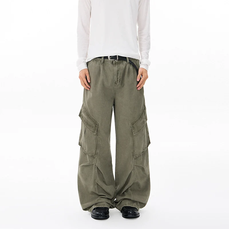 Herren weite technische Multi-Pocket Cargohose im Palazzoschnitt Nord Taschen