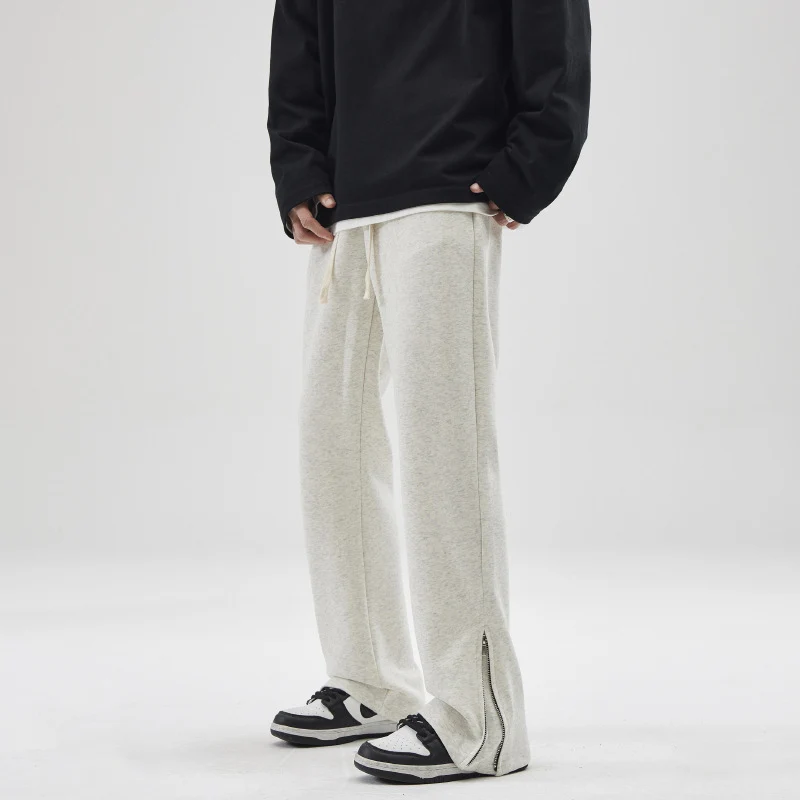 Herren weite Sweatpant mit Saum-Reißverschluss und Tunnelzug Nord Taschen