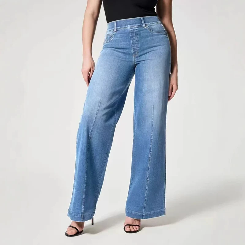 Damen Weite Jeans mit hohem Bund und dezenter Mittelnaht Nord Taschen