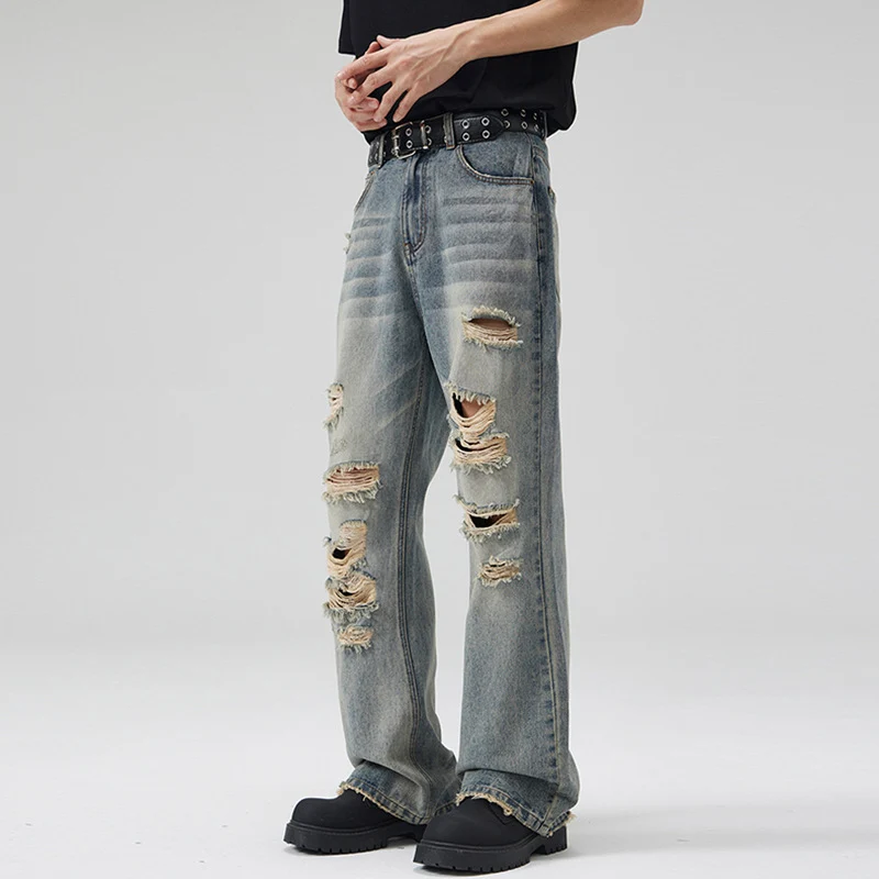 Herren Extraweitgeschnittene Destroyed-Denim-Jeans im Relaxed-Baggy-Cut Nord Taschen