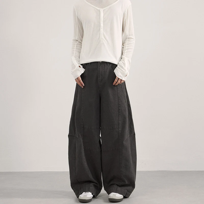 Herren Weite Paneel-Twill Palazzohose im Utility-Look Nord Taschen
