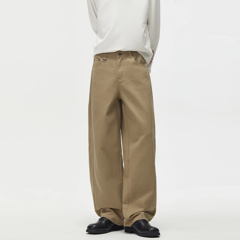 Herren Extraweite High‑Waist Palazzohose aus schwerer Baumwolle Nord Taschen