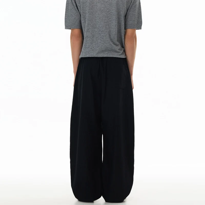 Herren Weite Leinen-Baumwoll-Hose mit Kordelzug und Taschen Nord Taschen
