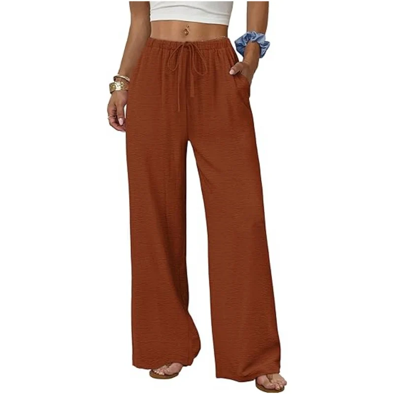 Damen Lounge-Hose mit weitem Bein, elastischem Bund und Eingrifftaschen Nord Taschen