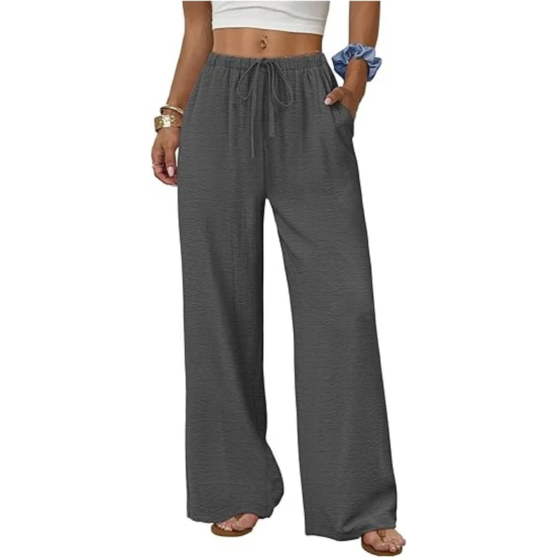 Damen Lounge-Hose mit weitem Bein, elastischem Bund und Eingrifftaschen Nord Taschen