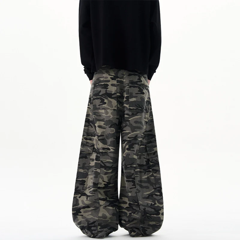 Herren Ultraweite Cargohhose im Baggy‑Cut mit tiefem Schritt Nord Taschen