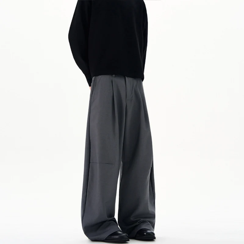 Herren Ultraweite Bügelfalten-Hose mit tiefem Schritt und fließender Twill-Qualität Nord Taschen