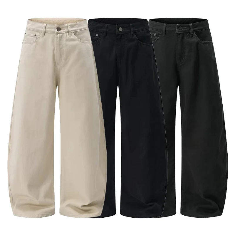 Herren Ultraweite Baumwoll-Twill-Palazzohose mit fließender Oversize-Silhouette Nord Taschen