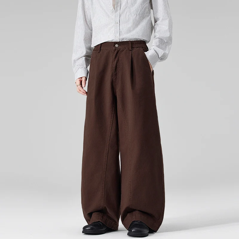 Herren Ultraweite Baumwoll‑Twill‑Hose mit Bundfalte und Palazzo‑Silhouette Nord Taschen