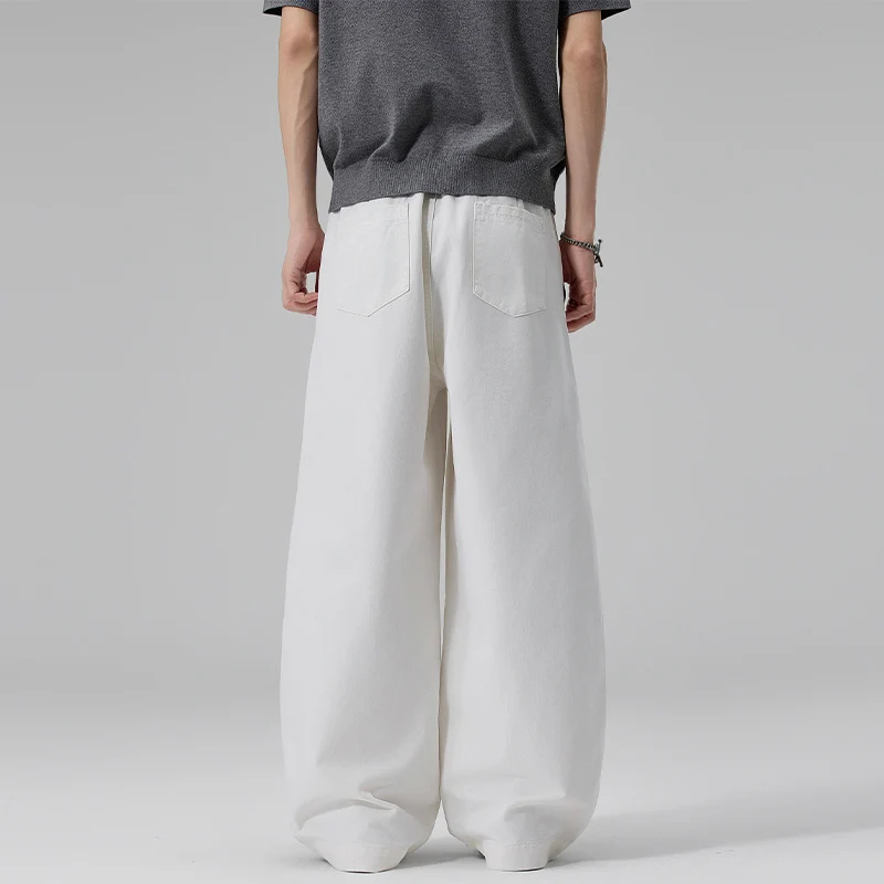 Herren Ultraweite Baumwoll‑Twill‑Hose mit Bundfalte und Palazzo‑Silhouette Nord Taschen