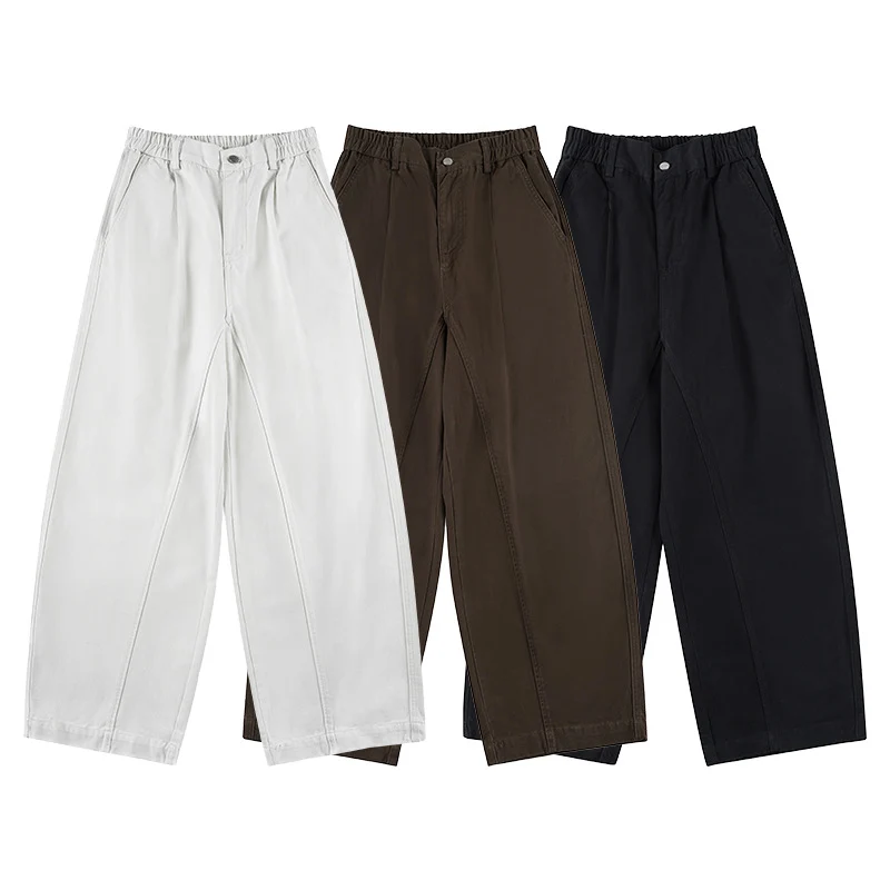 Herren Ultraweite Baumwoll‑Twill‑Hose mit Bundfalte und Palazzo‑Silhouette Nord Taschen