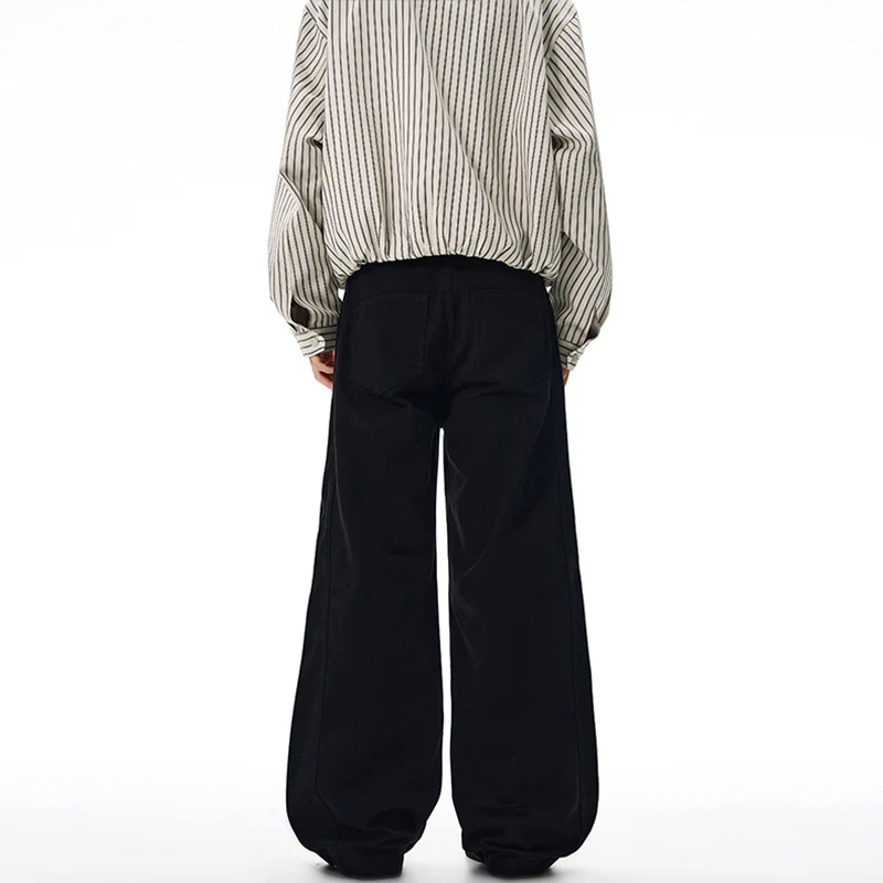 Herren Extraweite Baumwoll-Twill-Hose mit hoher Bundhöhe und extra weitem Bein Nord Taschen