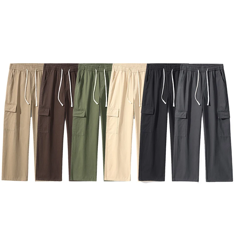 Herren Superweite Utility-Cargohose im tiefsitzenden Baggy-Cut mit Kordelzug Nord Taschen
