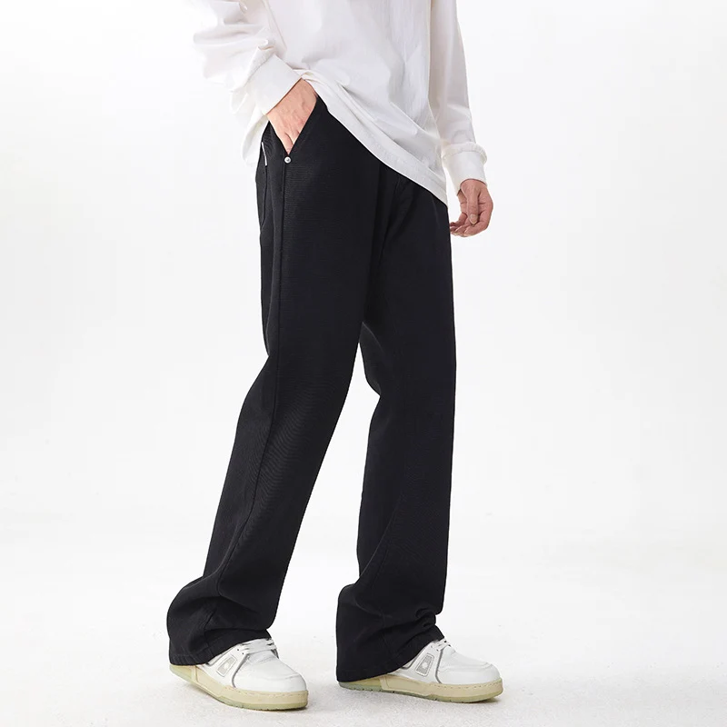 Herren Extraweite Baumwoll‑Mix Loungehose mit tiefem Schritt und seitlichen Eingrifftaschen Nord Taschen
