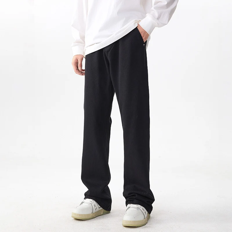 Herren Extraweite Baumwoll‑Mix Loungehose mit tiefem Schritt und seitlichen Eingrifftaschen Nord Taschen