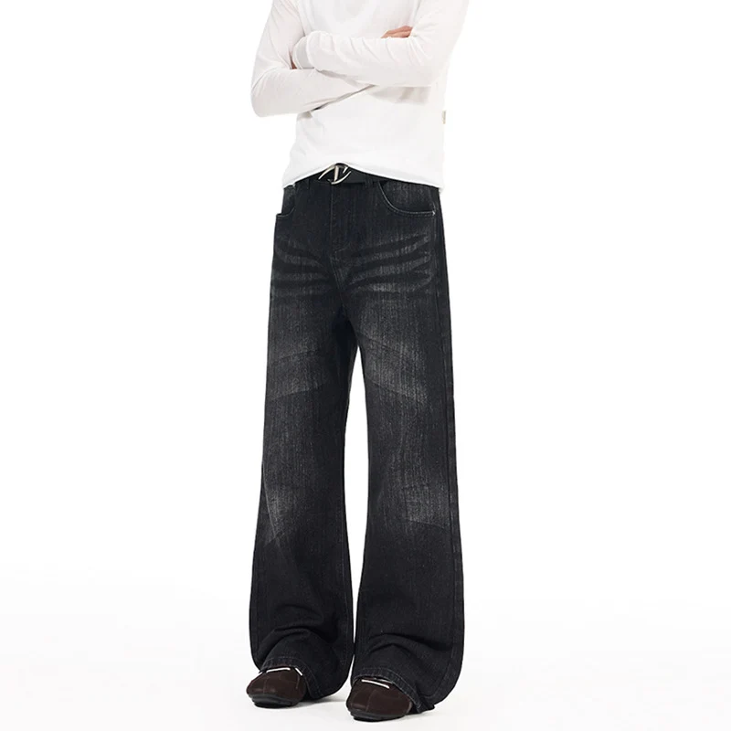 Herren Extraweit geschnittene Vintage-Baggy-Jeans mit tiefem Schritt und ausladendem Saum Nord Taschen