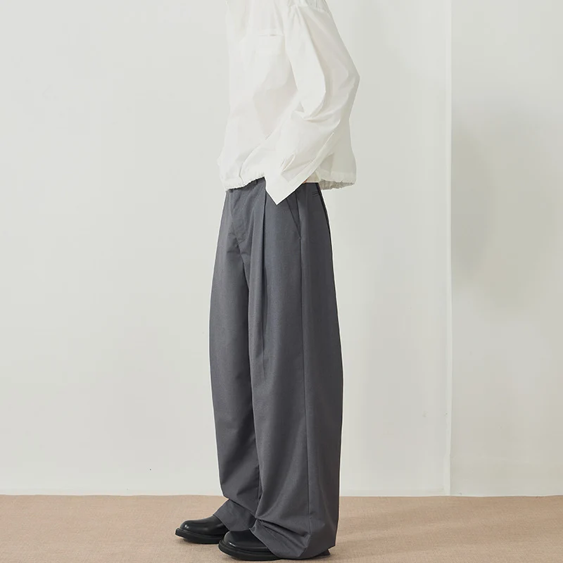 Herren Elegante Palazzo-Hose aus fließendem Twill mit extra weitem Bein Nord Taschen