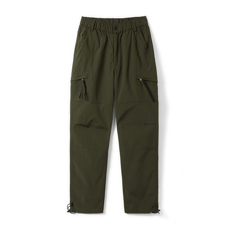 Herren Cargo-Twill-Hose mit elastischem Bund, Reißverschlusstaschen und Kordelzug Nord Taschen