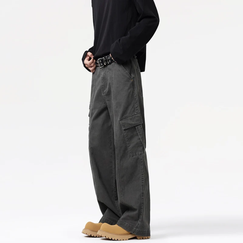 Herren Weite Canvas‑Cargohose im Utility‑Look mit Mehrfach‑Taschen und markanten Nahtpaneelen Nord Taschen