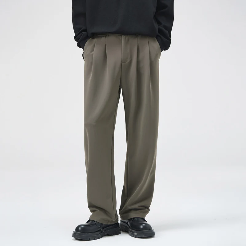 Herren Weite Bügelfalten-Palazzohose aus leichtem Twill Nord Taschen