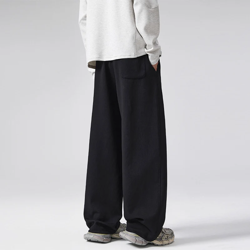 Herren Oversized Sweatpalazzo mit Tunnelzugbund, doppellagigem Saum und Relaxed-Fit Nord Taschen