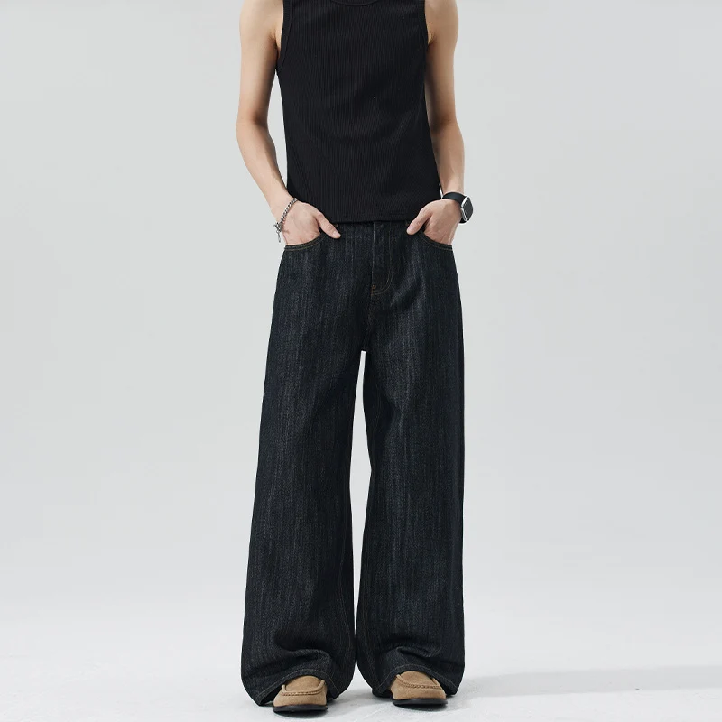 Herren Oversize-Denim-Palazzohose mit extra weitem Bein und soften Drape-Effekt Nord Taschen