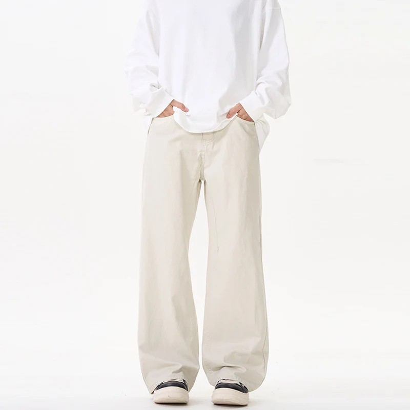 Unisex Weit geschnittene Chinohose mit tiefem Schritt und lässigem Bund Nord Taschen
