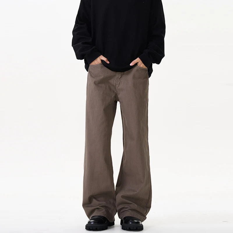 Unisex Weit geschnittene Chinohose mit tiefem Schritt und lässigem Bund Nord Taschen