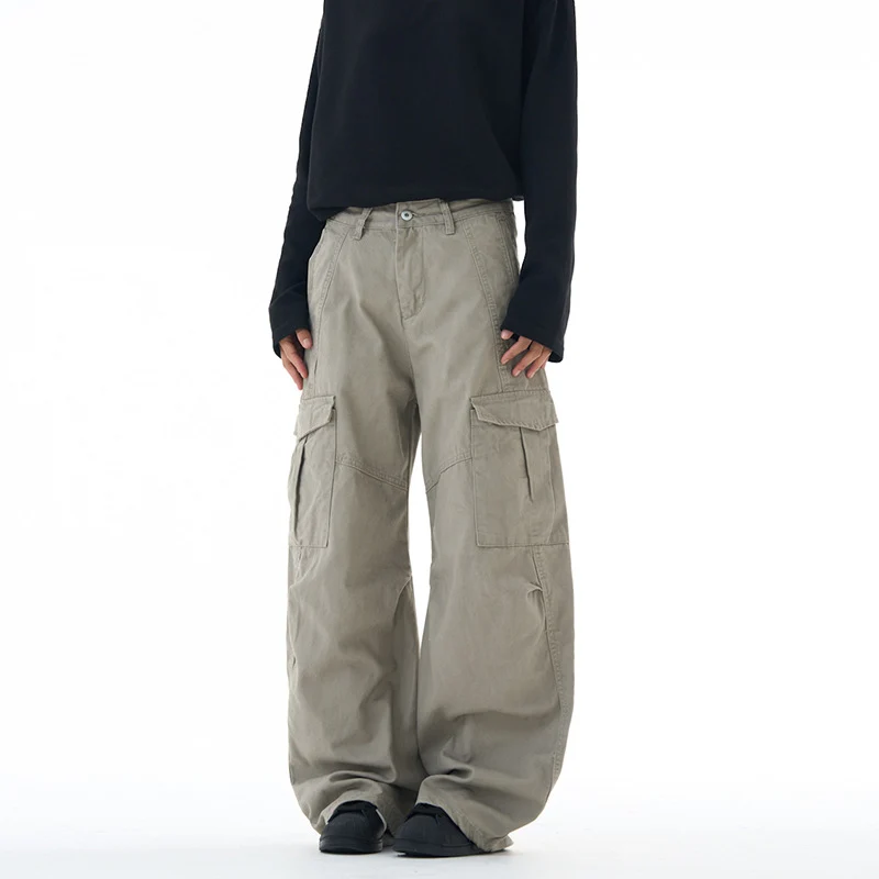 Unisex Ultraweite Cargohose mit tiefem Schritt und großen Klappentaschen Nord Taschen