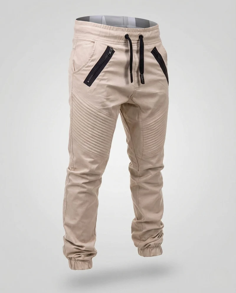 Herren Biker Jogginghose mit Steppdetails