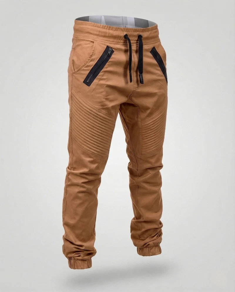 Herren Biker Jogginghose mit Steppdetails