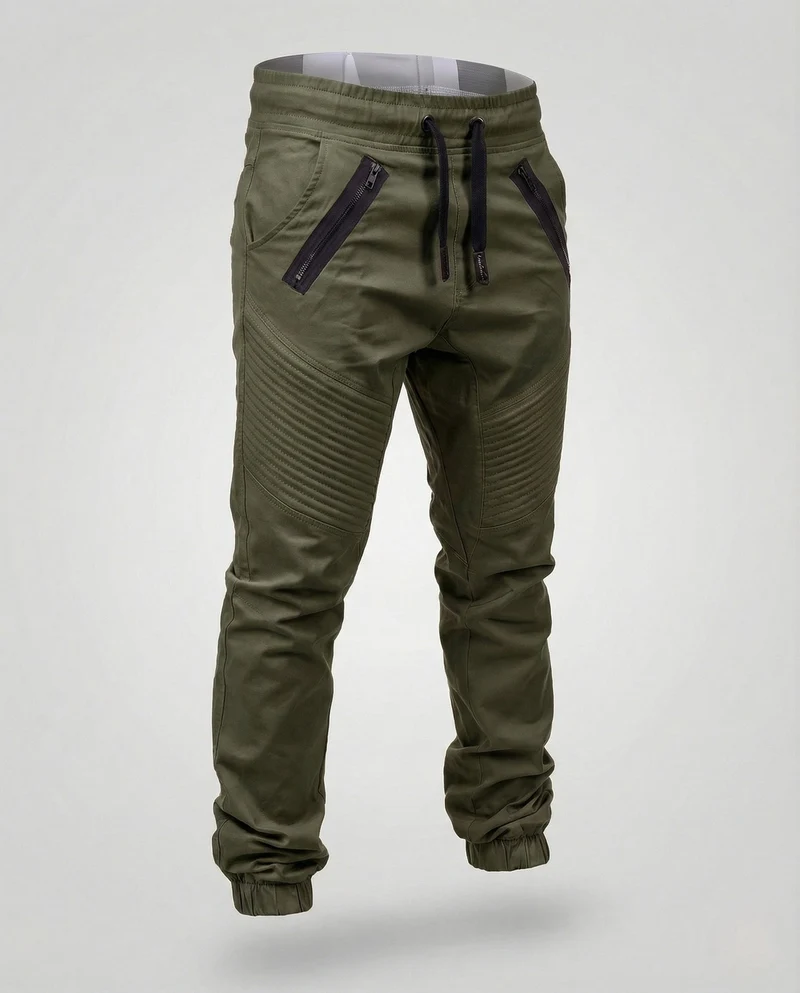Herren Biker Jogginghose mit Steppdetails