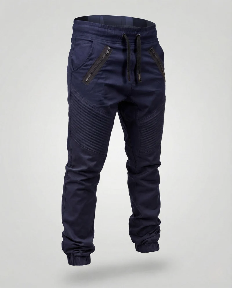 Herren Biker Jogginghose mit Steppdetails