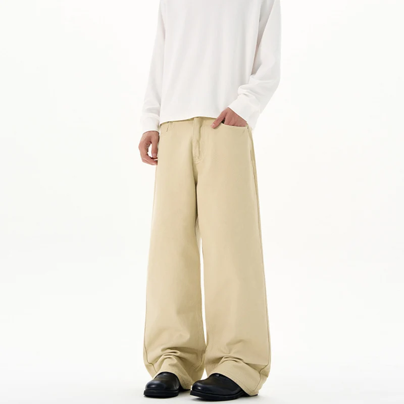 Herren Baumwoll-Denim Marlene-Hose mit extra weitem Bein Nord Taschen