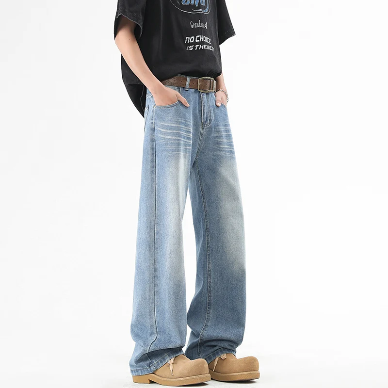 Herren Baggy-Jeans im ultralangen Palazzoschnitt mit dezenter Faltenoptik Nord Taschen